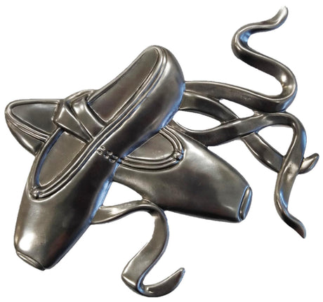Metal Stamping Pressed Stamped Steel Ballet Shoes Slippers Pointe Dancing .020" Thickness SP20 approx. size 4 3/8"w x 3 3/8"h.