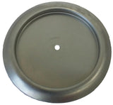 Metal Stamping Pressed Stamped Steel Candle Tray Plate Holder Rolled Over Edge Plain .020" Thickness T16approx. size 2 1/2" inside flat base.   Overall 3 5/16" diameter. This candle tray has a flat base, then sides go straight up 1/16" and then sides roll back over and down approx. 3/8"