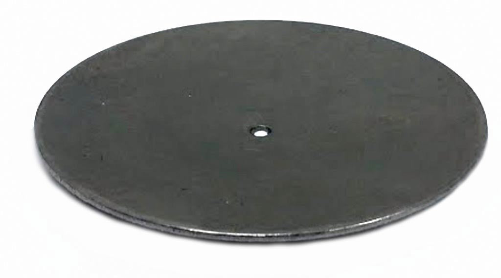 Metal Stamping Pressed Stamped Steel Candle Tray Plate Holder Plain Slight Concave .0478" Thickness T26 approx. size 2 3/4" diameter