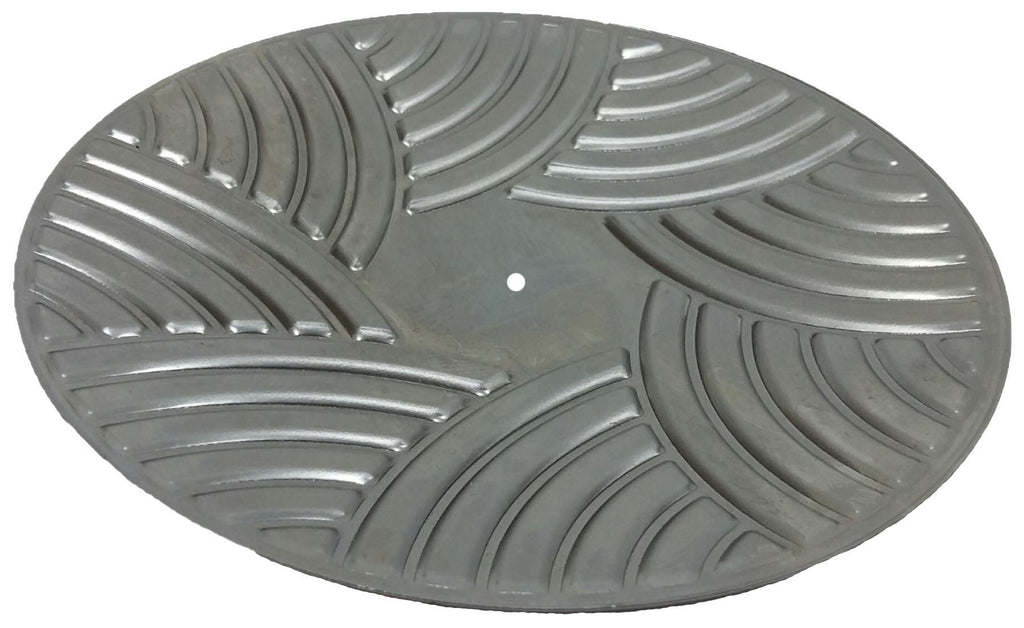 Metal Stamping Pressed Stamped Steel Candle Tray Plate Holder Textured Raised Pattern .020" Thickness T28 approx. size 3 15/16" dia.