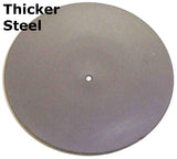 Metal Stamping Pressed Stamped Steel Candle Tray Plate Holder Plain Slight Concave .094" Thickness T41 approx. size 4" diameter
