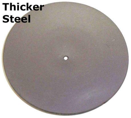 Metal Stamping Pressed Stamped Steel Candle Tray Plate Holder Plain Slight Concave .094" Thickness T41 approx. size 4" diameter