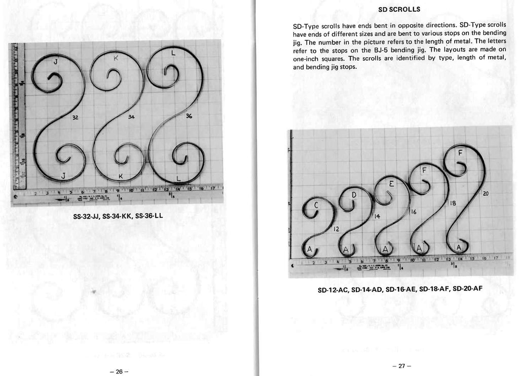 BJ5 Scroll Bending Jig Instructions pages 26 and 27.