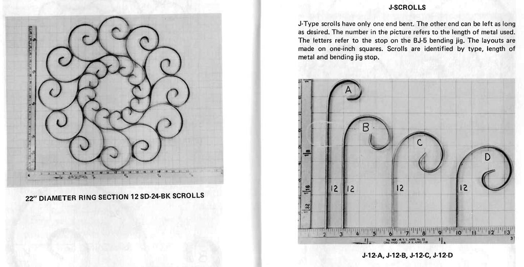 BJ5 Scroll Bending Jig Instructions pages 12 and 13.