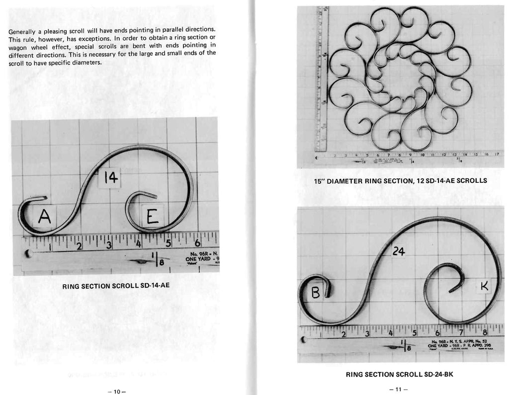 BJ5 Scroll Bending Jig Instructions pages 10 and 11