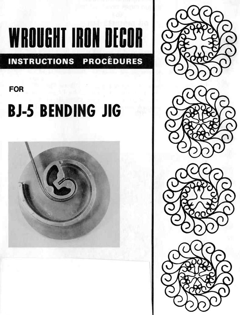 BJ5 Scroll Bending Jig Instructions cover page