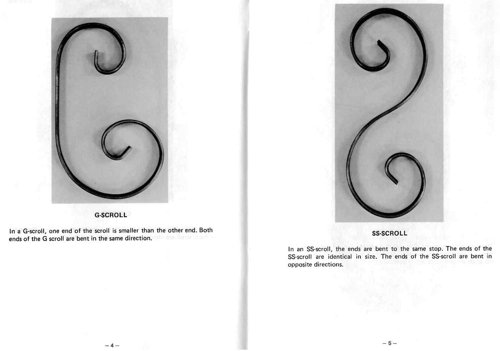 BJ5 Scroll Bending Jig Instructions pages 4 and 5.