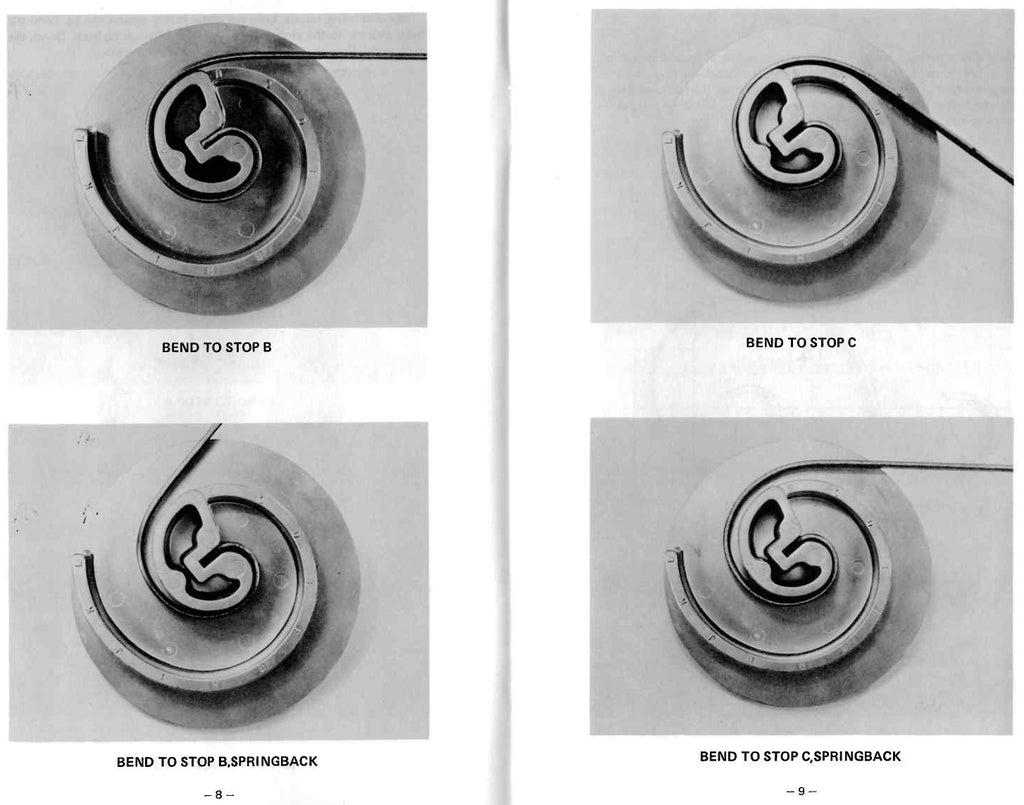 BJ5 Scroll Bending Jig Instructions pages 8 and 9.