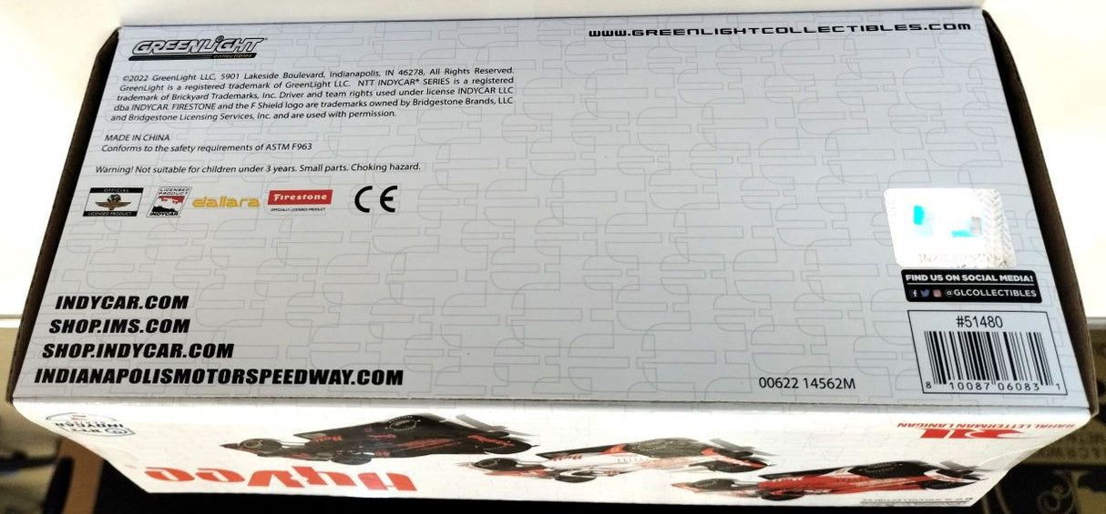 2022 Greenlight HyVEE #45 Three Car NTT Indycar Series 3-pc Set 1:64 Scale
