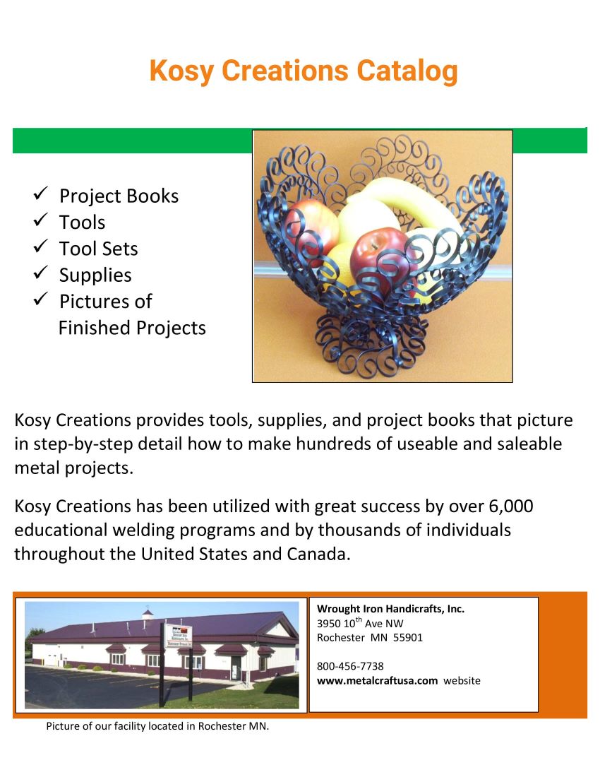 Free Downloadable Kosy Creations Catalog metalcraftusa