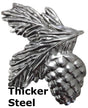 Metal Stamping Pressed Stamped Steel Pine Cone Leaf .032" Thickness M43  approx. size 2"w x 3"h