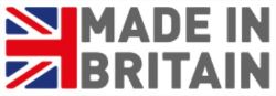 British flag with words Made In Britain