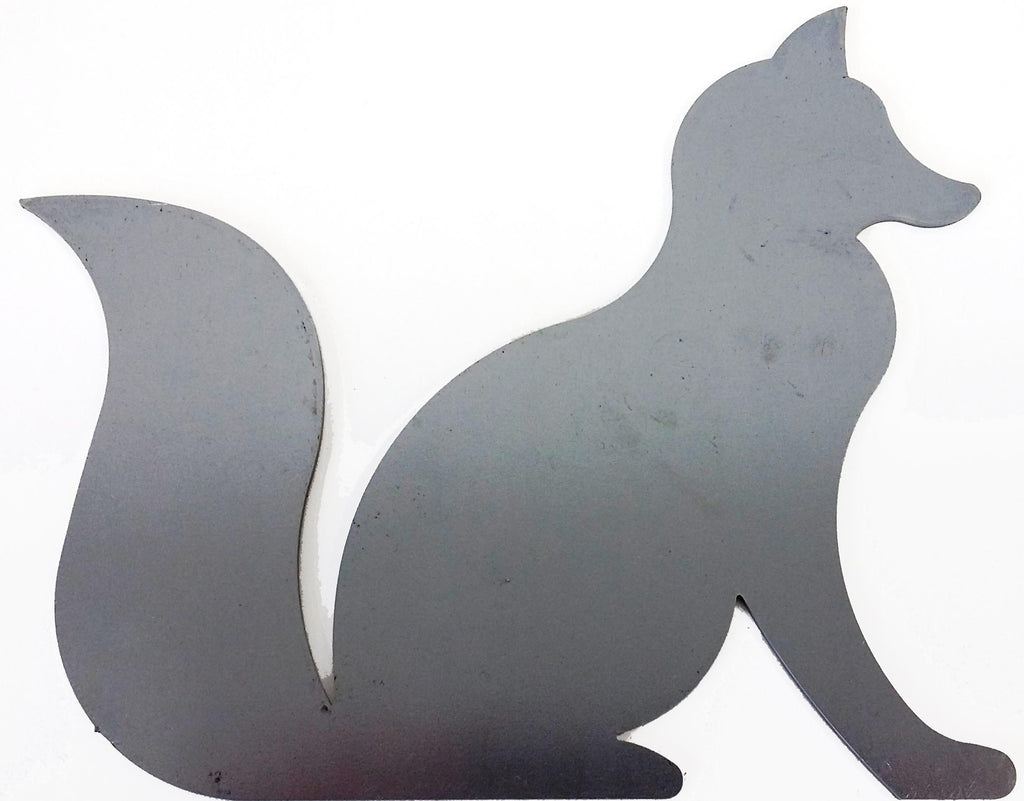 Metal Steel Silhouette Fox .072" Thickness MC1470 (slightly thicker than a penny)  approx. size 7"w x 5 7/8"h.
