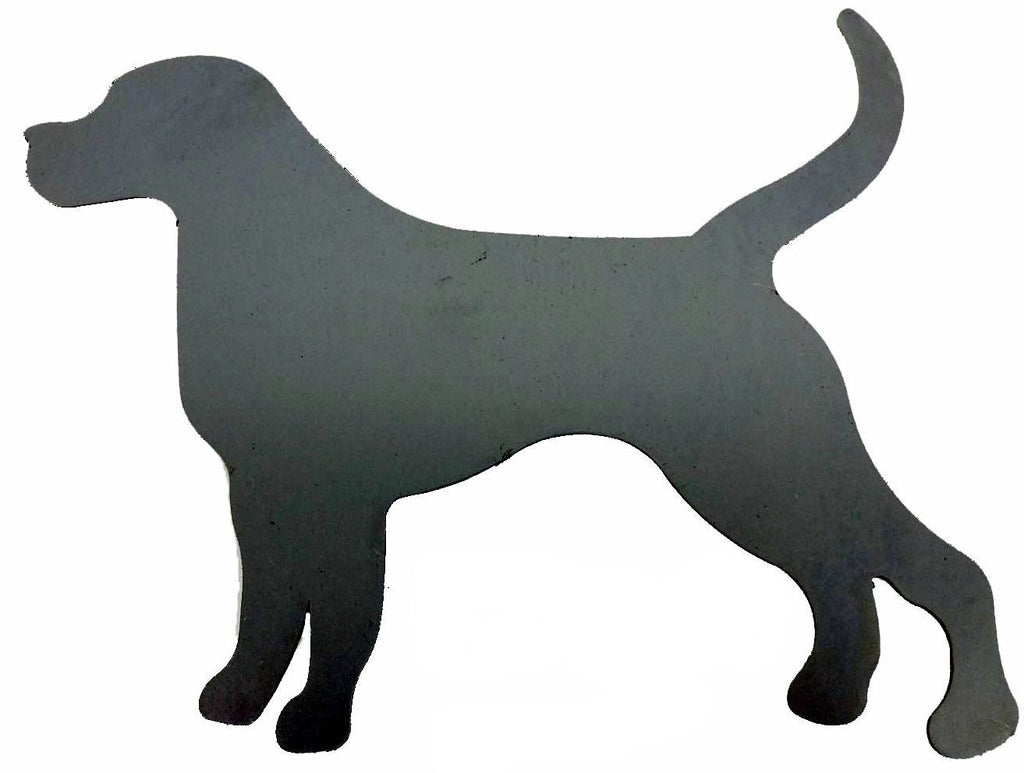 Metal Steel Silhouette Hound Dog .072" Thickness MC1464 (slightly thicker than a penny)  approx. size 7"w x 5 3/4"h.